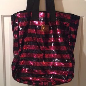 Pink and black Victoria Tote